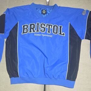 Vintage Bristol Motor Speedway NASCAR Pullover Windbreaker Jacket SMI Men’s L